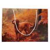 Irish Red Setter im Herbst Leaves Fall Inspiriert Große Geschenktüte (Rückseite)