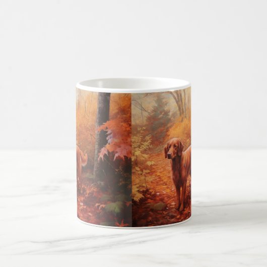 Irish Red Setter im Herbst Leaves Fall Inspiriert Kaffeetasse (Mittel)
