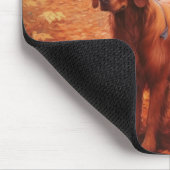 Irish Red Setter im Herbst Leaves Fall Inspiriert Mousepad (Ecke)