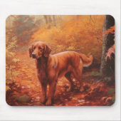 Irish Red Setter im Herbst Leaves Fall Inspiriert Mousepad (Vorne)