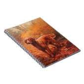 Irish Red Setter im Herbst Leaves Fall Inspiriert Notizblock (Rechte Seite)