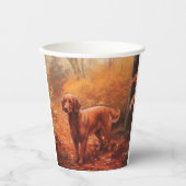 Irish Red Setter im Herbst Leaves Fall Inspiriert Pappbecher (Vorderseite)