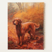 Irish Red Setter im Herbst Leaves Fall Inspiriert Planer (Rückseite)