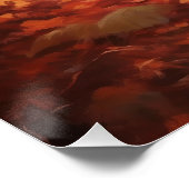 Irish Red Setter im Herbst Leaves Fall Inspiriert Poster (Ecke)