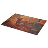 Irish Red Setter im Herbst Leaves Fall Inspiriert Schneidebrett (Ecke)