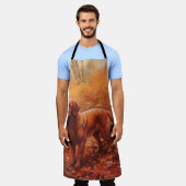 Irish Red Setter im Herbst Leaves Fall Inspiriert Schürze (Getragen)