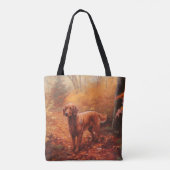 Irish Red Setter im Herbst Leaves Fall Inspiriert Tasche (Rückseite)