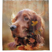 Irish Red Setter, Irish Setter Duschvorhang (Vorderseite)