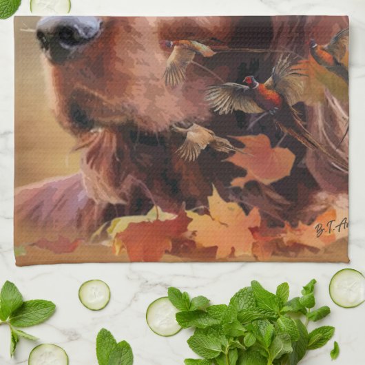 Irish Red Setter, Irish Setter Geschirrtuch (Gefaltet)