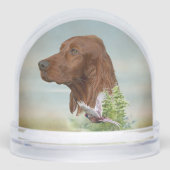 Irish Red Setter, Irish Setter Schneekugeln (Vorderseite)