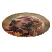 Irish Red Setter, Irish Setter Schneidebrett (Ecke)