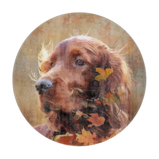 Irish Red Setter, Irish Setter Schneidebrett (Vorderseite)
