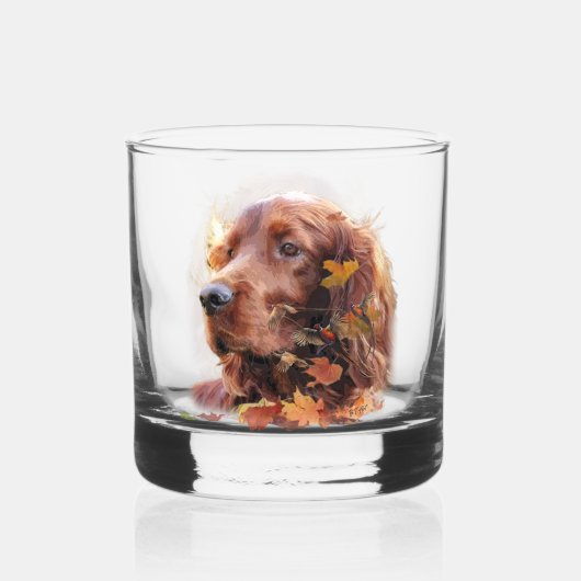 Irish Red Setter, Irish Setter Whiskyglas (Rückseite)