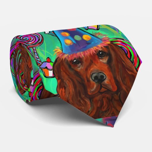 Irish Red Setter Krawatte (Gerollt)