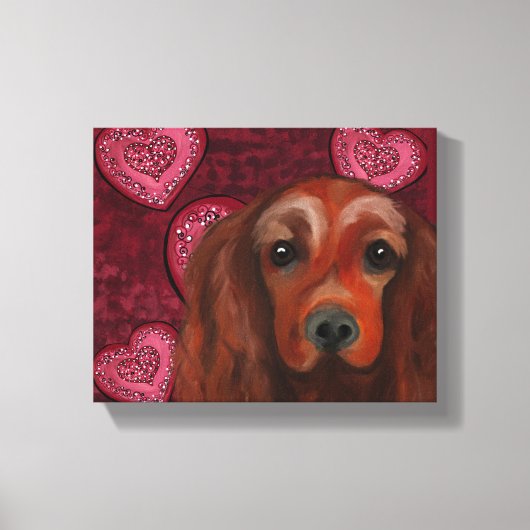 Irish Red Setter Leinwanddruck (Vorderseite)