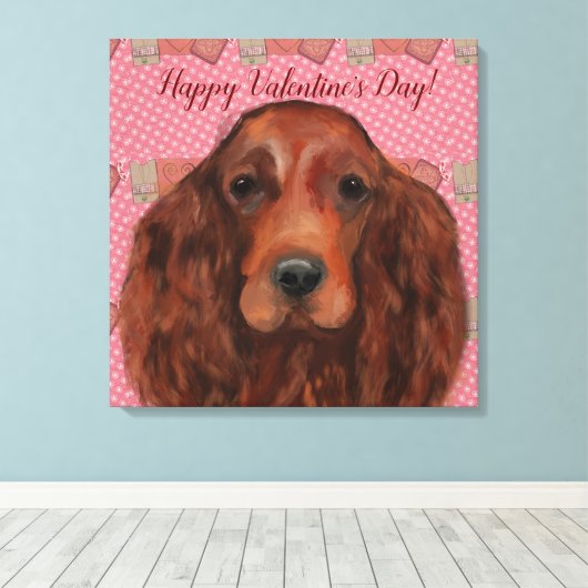 Irish Red Setter Leinwanddruck (Insitu (Holzboden))