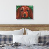 Irish Red Setter Leinwanddruck (Insitu (Schlafzimmer))