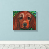 Irish Red Setter Leinwanddruck (Insitu (Holzboden))