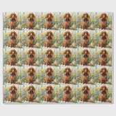 Irish Red Setter mit Ostereiern Geschenkpapier (Flach)