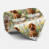 Irish Red Setter mit Ostereiern Krawatte (Gerollt)
