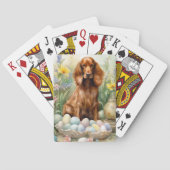 Irish Red Setter mit Ostereiern Spielkarten (Rückseite)
