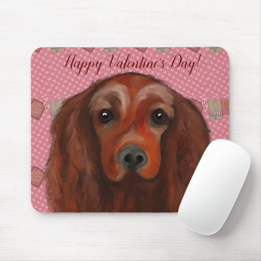 Irish Red Setter Mousepad (Mit Mouse)