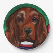 Irish Red Setter Pappteller (Vorderseite)