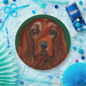 Irish Red Setter Pappteller (Party)