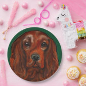 Irish Red Setter Pappteller (Party)