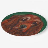 Irish Red Setter Pappteller (Schrägansicht)