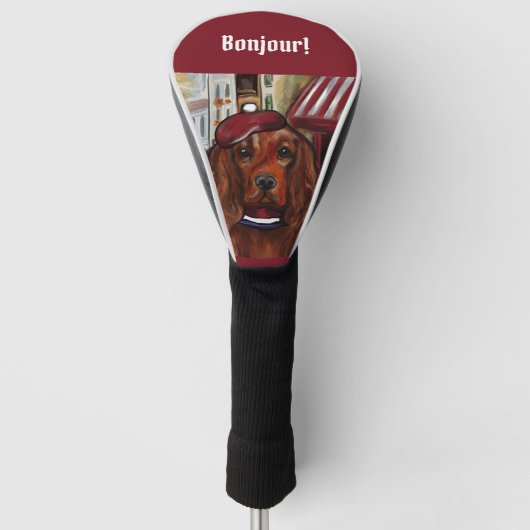 Irish Red Setter    Postcard Golf Headcover (Vorderseite)