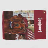 Irish Red Setter    Postcard Golfhandtuch (Horizontal)
