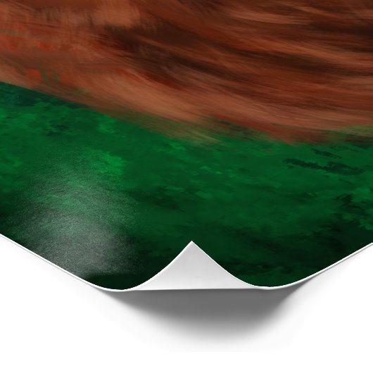 Irish Red Setter Poster (Ecke)