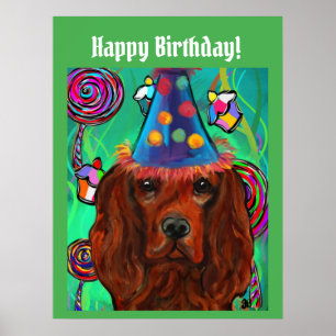 Irish Red Setter Poster