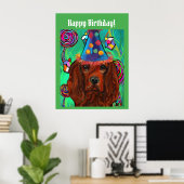 Irish Red Setter Poster (Heimbüro)