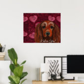 Irish Red Setter Poster (Heimbüro)