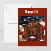 Irish Red Setter    Postkarte (Vorne/Hinten)