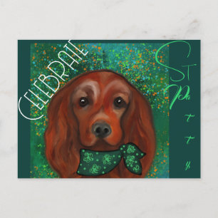 Irish Red Setter Postkarte