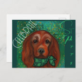 Irish Red Setter Postkarte (Vorne/Hinten)