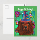 Irish Red Setter Postkarte (Vorne/Hinten)