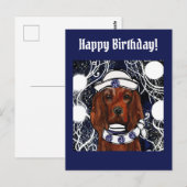 Irish Red Setter Postkarte (Vorne/Hinten)