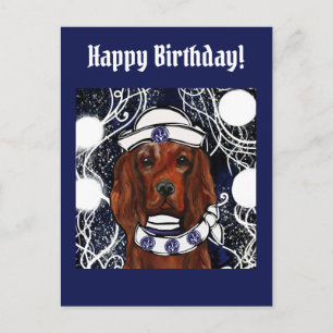 Irish Red Setter Postkarte