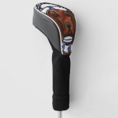 Irish Red Setter Postkarte Golf Headcover (angewinkelt)