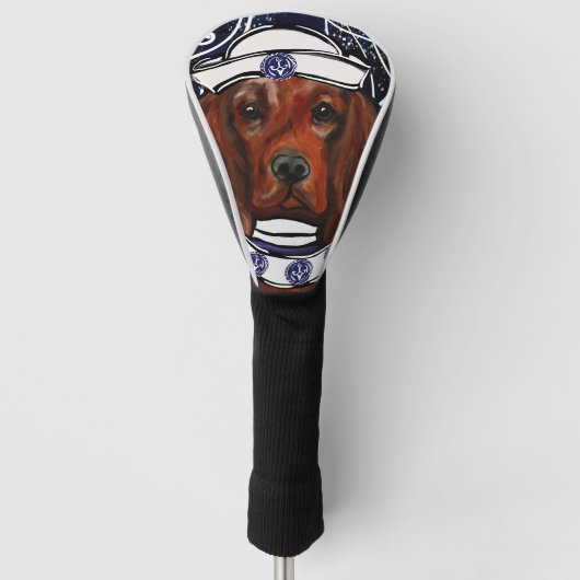 Irish Red Setter Postkarte Golf Headcover (Vorderseite)