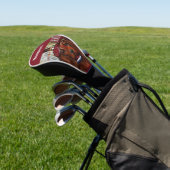 Irish Red Setter Postkarte Golf Headcover (In SItu)