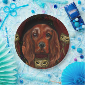 Irish Red Setter Postkarte Pappteller (Party)
