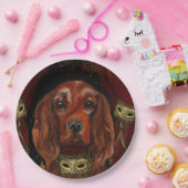 Irish Red Setter Postkarte Pappteller (Party)