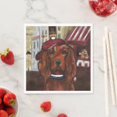 Irish Red Setter Postkarte Serviette (Beispiel)