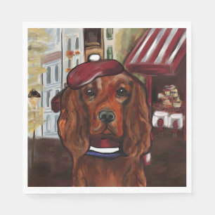 Irish Red Setter Postkarte Serviette