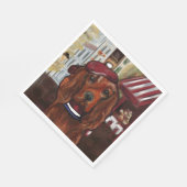 Irish Red Setter Postkarte Serviette (Ecke)